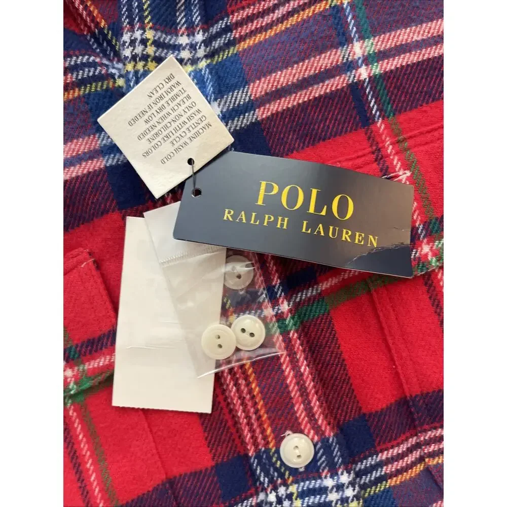 Polo Ralph Lauren Men's Small Classic Fit Plaid Twill Workshirt Lumberjack NWT